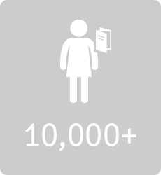 10,000+ women received information